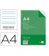 Recambio liderpapel a4 100 hojas 60g m2pauta 4ª 35mm con margen 4 taladros